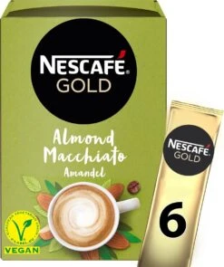 Nescafé Gold Almond Macchiato Oploskoffie - 6 Doosjes à 6 Zakjes -Koffie Promotie Winkel 1005x1200 1