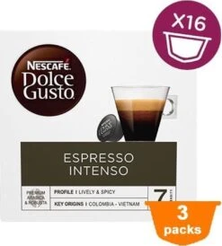 Nescafé Dolce Gusto Espresso Intenso Cups - 3 X 16 Stuks 9 Nescafé Dolce Gusto Espresso Intenso Cups - 3 X 16 Stuks -Koffie Promotie Winkel 1082x1200