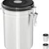 Relaxdays Voorraadbus Koffie - Koffieblik - Luchtdicht - Koffiebus - Zilver - Metaal Groot -Koffie Promotie Winkel 1089x1200