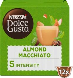 Nescafé Dolce Gusto Almond Macchiato Capsules - Vegan Koffie - 36 Koffiecups -Koffie Promotie Winkel 1126x1200