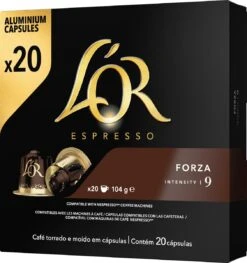 L'OR Espresso Forza Koffiecups - Intensiteit 9/12 - 10 X 20 Capsules 24 L'OR Espresso Forza Koffiecups - Intensiteit 9/12 - 10 X 20 Capsules -Koffie Promotie Winkel 1128x1200 1
