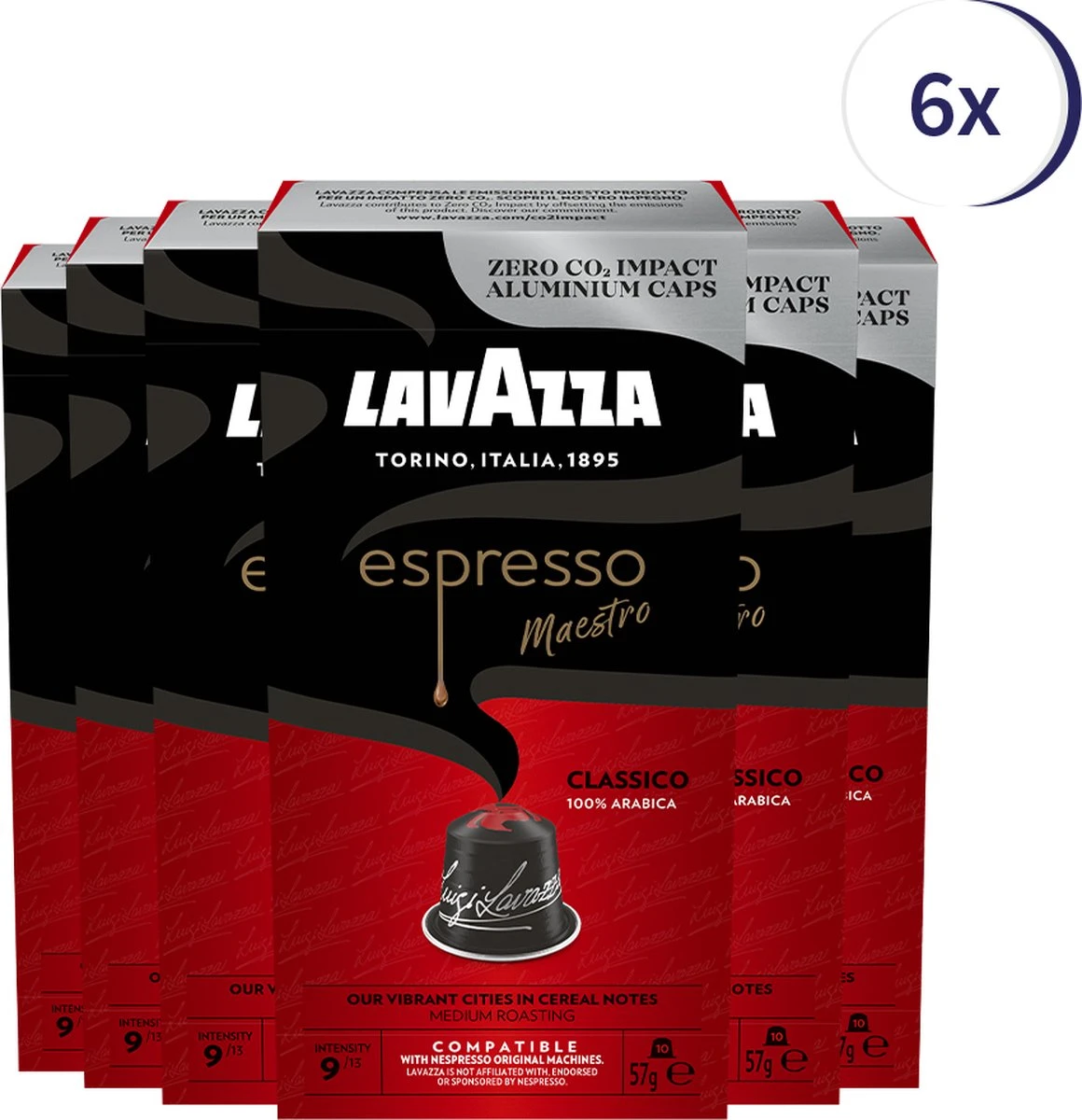 Lavazza Espresso Classico Nespresso Compatibel Capsules - 10 Stuks X6 3 Lavazza Espresso Classico Nespresso Compatibel Capsules - 10 Stuks X6