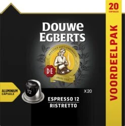 Douwe Egberts Espresso Ristretto (12) - 10 X 20 Koffiecups -Koffie Promotie Winkel 1189x1200 1