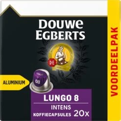 Douwe Egberts Lungo Intens Koffiecups - Intensiteit 8/12 - 10 X 20 Capsules -Koffie Promotie Winkel 1198x1200
