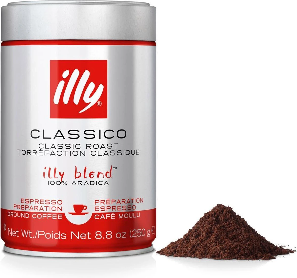 Illy Classico Gemalen Koffie - 6 X 250 Gram 4 Illy Classico Gemalen Koffie - 6 X 250 Gram - Afbeelding 2