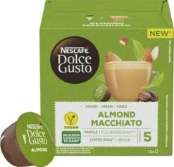 Nescafé Dolce Gusto Almond Macchiato Capsules - Vegan Koffie - 36 Koffiecups -Koffie Promotie Winkel 1200x1151