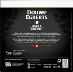 Douwe Egberts Lungo Original Koffiecups - Intensiteit 6/12 - 10 X 20 Capsules -Koffie Promotie Winkel 1200x1184 2