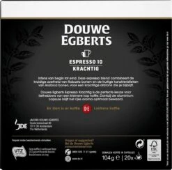 Douwe Egberts Espresso Krachtig Koffiecups - Intensiteit 10/12 - 10 X 20 Capsules -Koffie Promotie Winkel 1200x1184 4