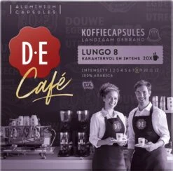 Douwe Egberts D.E Café Lungo Koffiecups - Intesiteit 8/12 - 10 X 20 Capsules -Koffie Promotie Winkel 1200x1185