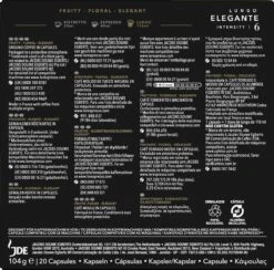 L'OR Lungo Elegante Koffiecups - Intensiteit 6/12 - 10 X 20 Capsules -Koffie Promotie Winkel 1200x1186 6