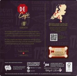 Douwe Egberts D.E Café Lungo Koffiecups - Intesiteit 8/12 - 10 X 20 Capsules -Koffie Promotie Winkel 1200x1186 7