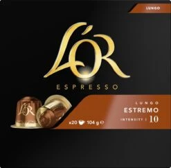 L'OR Lungo Estremo (10) - 10 X 20 Koffiecups 15 L'OR Lungo Estremo (10) - 10 X 20 Koffiecups -Koffie Promotie Winkel 1200x1187 3
