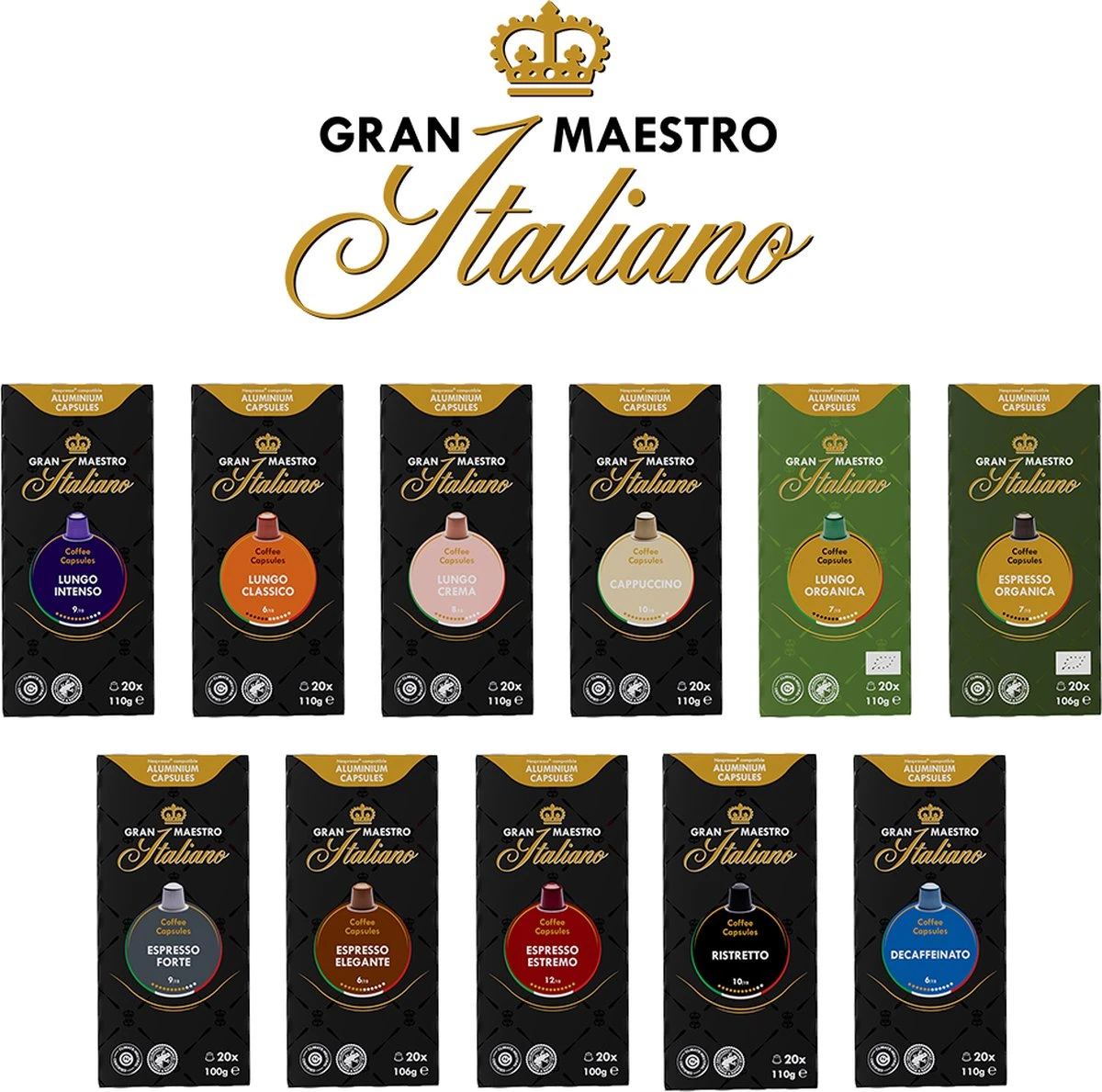 Gran Maestro Italiano - Cappuccino - Koffiecups - Nespresso Compatibel Capsules - Intense Smaak - 6 X 20 Cups 7 Gran Maestro Italiano - Cappuccino - Koffiecups - Nespresso Compatibel Capsules - Intense Smaak - 6 X 20 Cups - Afbeelding 5