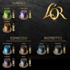 L'OR Espresso Ristretto Koffiecups - Intensiteit 11/12 - 4 X 40 Capsules -Koffie Promotie Winkel 1200x1200 110