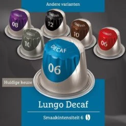 Douwe Egberts Lungo Decaf Koffiecups - Intensiteit 6/12 - 10 X 10 Capsules -Koffie Promotie Winkel 1200x1200 43
