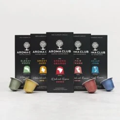 Aroma Club - Proefpakket Nespresso Compatible Capsules (100 St.) - 5 Smaken - Espresso & Lungo - 100% Aluminium Koffiecups -Koffie Promotie Winkel 1200x1200 55