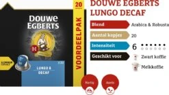 Douwe Egberts Lungo Decaf (6) - 10 X 20 Koffiecups 12 Douwe Egberts Lungo Decaf (6) - 10 X 20 Koffiecups -Koffie Promotie Winkel 1200x681