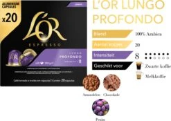 L'OR Lungo Profondo Koffiecups - Intensiteit 8/12 - 10 X 20 Capsules 18 L'OR Lungo Profondo Koffiecups - Intensiteit 8/12 - 10 X 20 Capsules -Koffie Promotie Winkel 1200x852