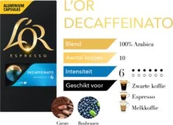 L'OR Espresso Decaffeinato Koffiecups - Intensiteit 6/12 - 10 X 10 Capsules -Koffie Promotie Winkel 1200x868