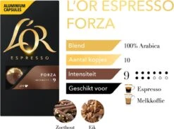 L'OR Espresso Forza Koffiecups - Intensiteit 9/12 - 10 X 10 Capsules -Koffie Promotie Winkel 1200x894 1