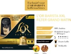 L'OR BARISTA XXL Filter Grand Matin (5) - 5 X 10 Koffiecups 20 L'OR BARISTA XXL Filter Grand Matin (5) - 5 X 10 Koffiecups -Koffie Promotie Winkel 1200x913