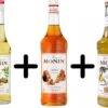 Monin Koffiesiroop VOORDEELPACK Vanille 25cl + Hazelnut 25cl + Caramel 25cl Set 3 Flessen -Koffie Promotie Winkel 1200x926