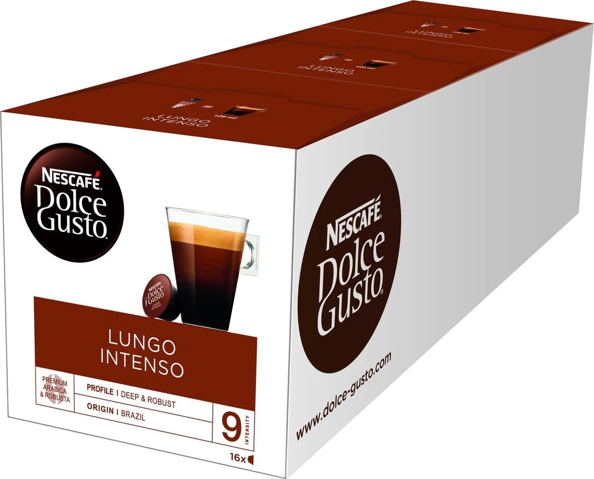Nescafé Dolce Gusto Lungo Intenso Capsules - 48 Koffiecups 5 Nescafé Dolce Gusto Lungo Intenso Capsules - 48 Koffiecups - Afbeelding 3