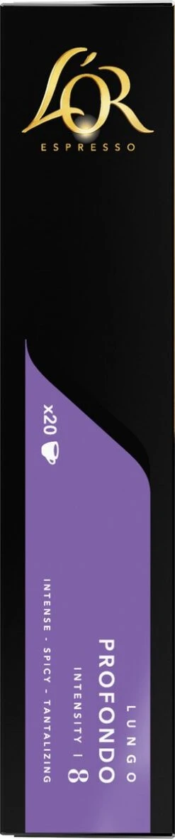 L'OR Lungo Profondo Koffiecups - Intensiteit 8/12 - 4 X 40 Capsules -Koffie Promotie Winkel 251x1200 2