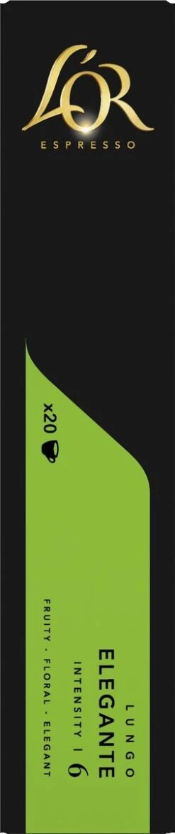 L'OR Lungo Elegante Koffiecups - Intensiteit 6/12 - 10 X 20 Capsules -Koffie Promotie Winkel 253x1200 6