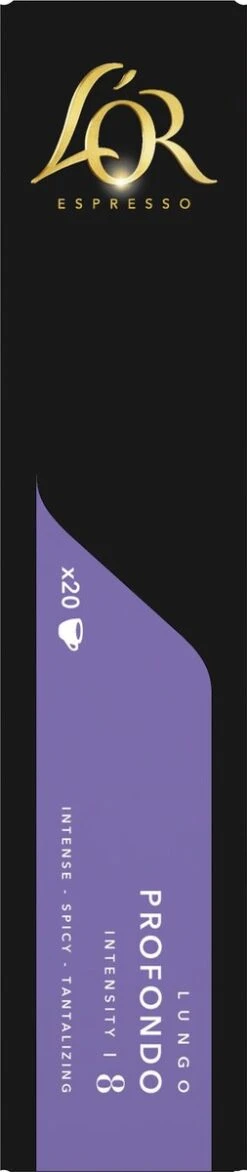 L'OR Lungo Profondo Koffiecups - Intensiteit 8/12 - 10 X 20 Capsules 20 L'OR Lungo Profondo Koffiecups - Intensiteit 8/12 - 10 X 20 Capsules -Koffie Promotie Winkel 253x1200 8