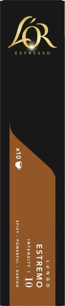 L'OR Lungo Estremo Koffiecups - Intensiteit 10/12 - 10 X 10 Capsules -Koffie Promotie Winkel 255x1200 3