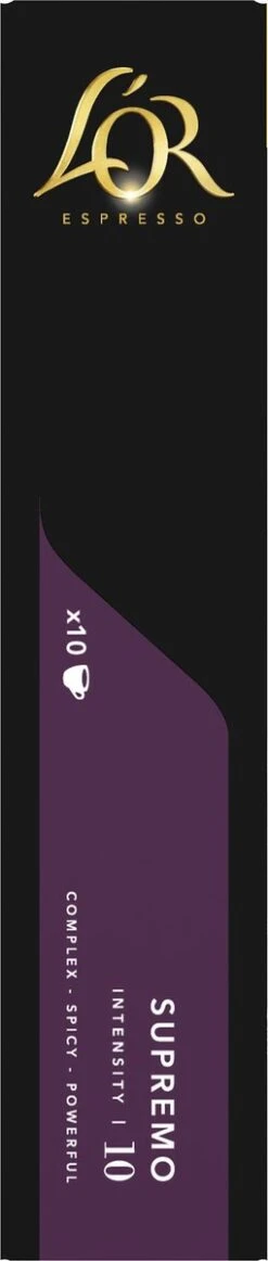 L'OR Espresso Supremo Koffiecups - Intensiteit 10/12 - 10 X 10 Capsules -Koffie Promotie Winkel 255x1200 5