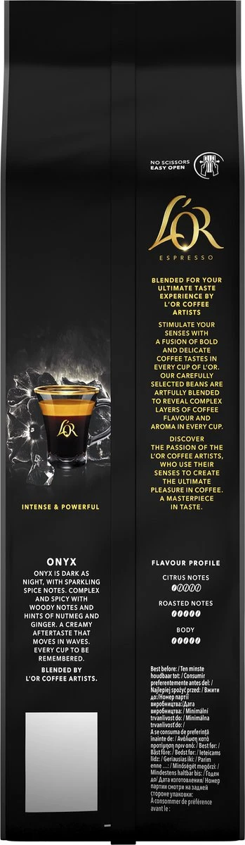 L'OR Espresso Onyx Koffiebonen (12) - 4 X 500 Gram 4 L'OR Espresso Onyx Koffiebonen (12) - 4 X 500 Gram - Afbeelding 2