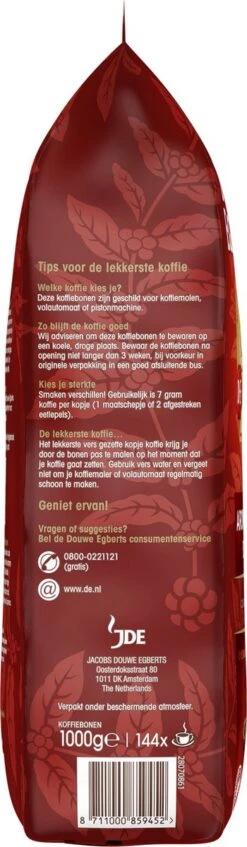 Douwe Egberts Aroma Rood Koffiebonen - 4 X 1000 Gram - Extra Grote Verpakking -Koffie Promotie Winkel 350x1200