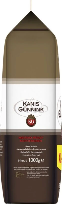 Kanis & Gunnink Medium Roast Koffiebonen - 4 X 1000 Gram - Voordeelverpakking -Koffie Promotie Winkel 369x1200