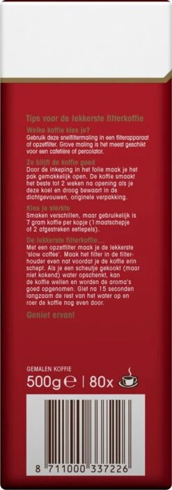 Douwe Egberts Aroma Rood Donker Filterkoffie - 6 X 500 Gram -Koffie Promotie Winkel 421x1200 5