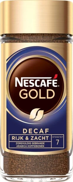 Nescafé Gold Decafé Oploskoffie - 6 Potten à 100 Gram -Koffie Promotie Winkel 484x1200 1