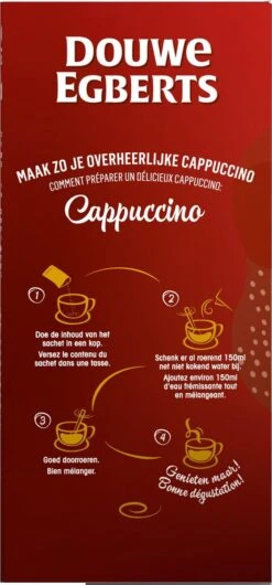 Douwe Egberts Verwenkoffie Cappuccino Oploskoffie - 5 X 10 Zakjes 15 Douwe Egberts Verwenkoffie Cappuccino Oploskoffie - 5 X 10 Zakjes -Koffie Promotie Winkel 559x1200