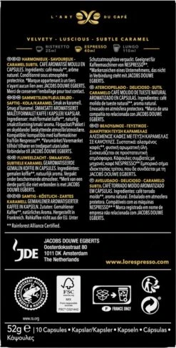 L'OR Espresso Caramel Koffiecups - 10 X 10 Capsules -Koffie Promotie Winkel 606x1200 11