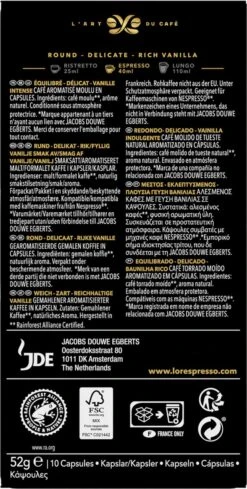 L'OR Espresso Vanille Koffiecups - 10 X 10 Capsules -Koffie Promotie Winkel 606x1200 12