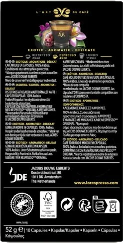 L'OR Espresso Limited Creations Laos Bolaven Koffiecups - Intensiteit 7/12 - 10 X 10 Capsules -Koffie Promotie Winkel 607x1200 10