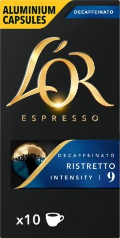 L'OR Espresso Ristretto Decaffeinato - Intensiteit 9/12 - 10 X 10 Capsules 21 L'OR Espresso Ristretto Decaffeinato - Intensiteit 9/12 - 10 X 10 Capsules -Koffie Promotie Winkel 607x1200 7