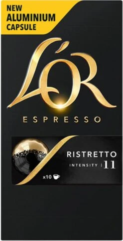 L'OR Espresso Ristretto (11) - 10 X 10 Koffiecups -Koffie Promotie Winkel 611x1200