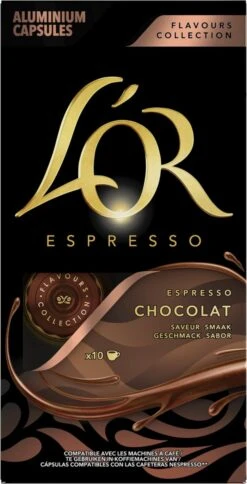 L'OR Espresso Chocolat Koffiecups - 10 X 10 Capsules -Koffie Promotie Winkel 612x1200 1