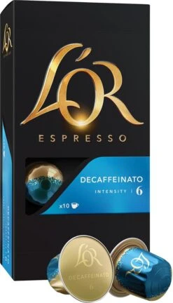 L'OR Espresso Decaffeinato Koffiecups - Intensiteit 6/12 - 10 X 10 Capsules -Koffie Promotie Winkel 686x1200