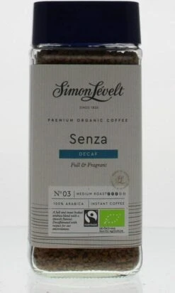 Simon Lévelt | Cafeïnevrije Oploskoffie Premium Organic Coffee - 100g -Koffie Promotie Winkel 720x1200