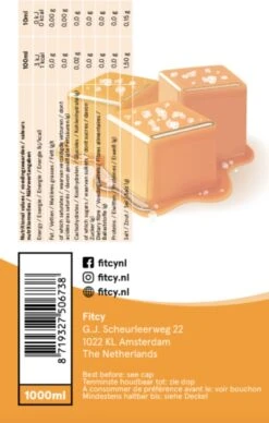 Fitcy | Koffiesiroop | Salted Caramel | Barista Syrup | Zero | Vegan | Vetvrij | Suikervrij | Keto-vriendelijk | Koffie | Siroop | MET DOSEERPOMP | 1L -Koffie Promotie Winkel 764x1200 1