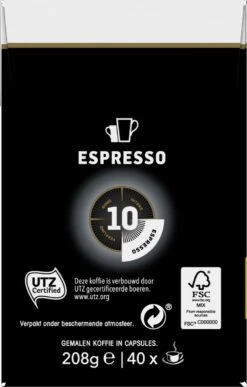 Douwe Egberts Espresso Krachtig (10) - 5 X 40 Koffiecups -Koffie Promotie Winkel 765x1200