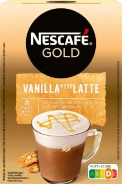 Nescafé Gold Latte Vanille Oploskoffie - 6 Doosjes à 8 Zakjes -Koffie Promotie Winkel 794x1200 1