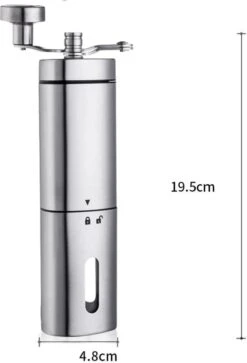 Comes In Handy - Koffiemolen Handmatig - Keramische Kern - Roestvrijstaal - Instelbare Maalgraad -Koffie Promotie Winkel 817x1200